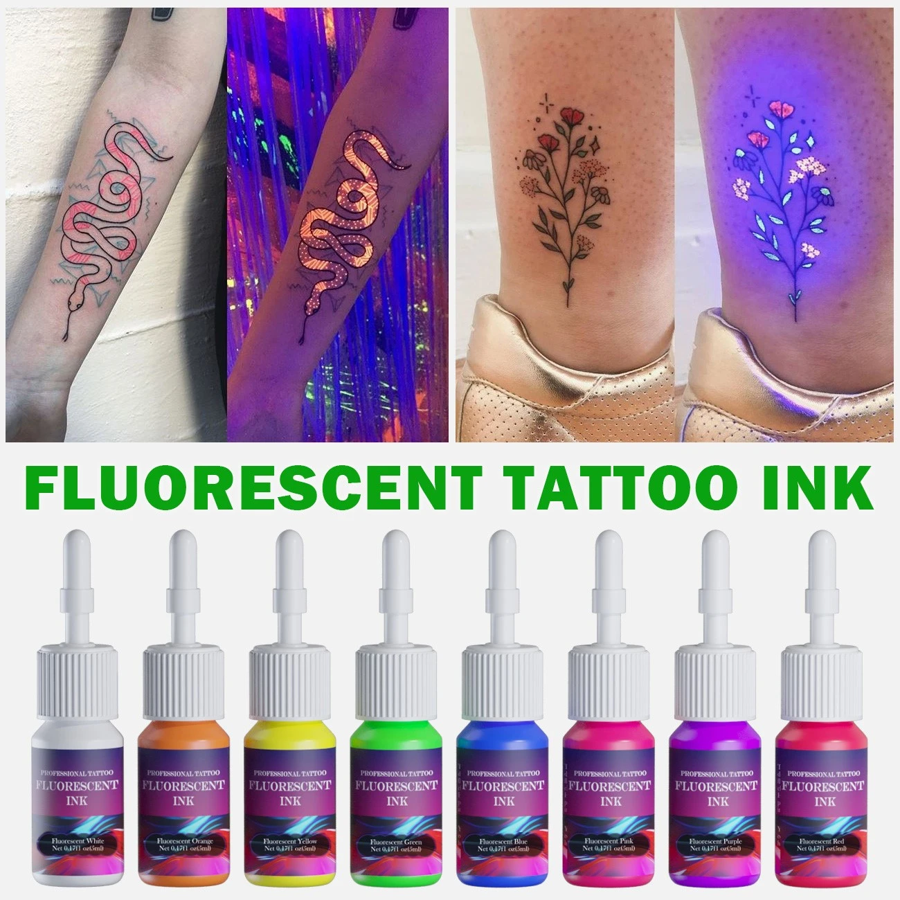 UV Pigment Tattoo Ink Set UV Pigment Tattoo Ink Set